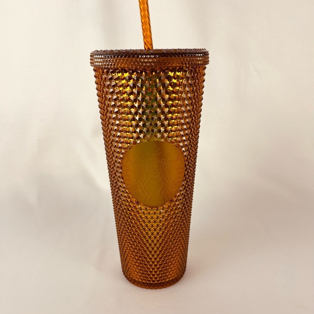 Starbucks 50th Anniversary Bronze Gold Shiny Studded Spike Venti 24oz Tumbler